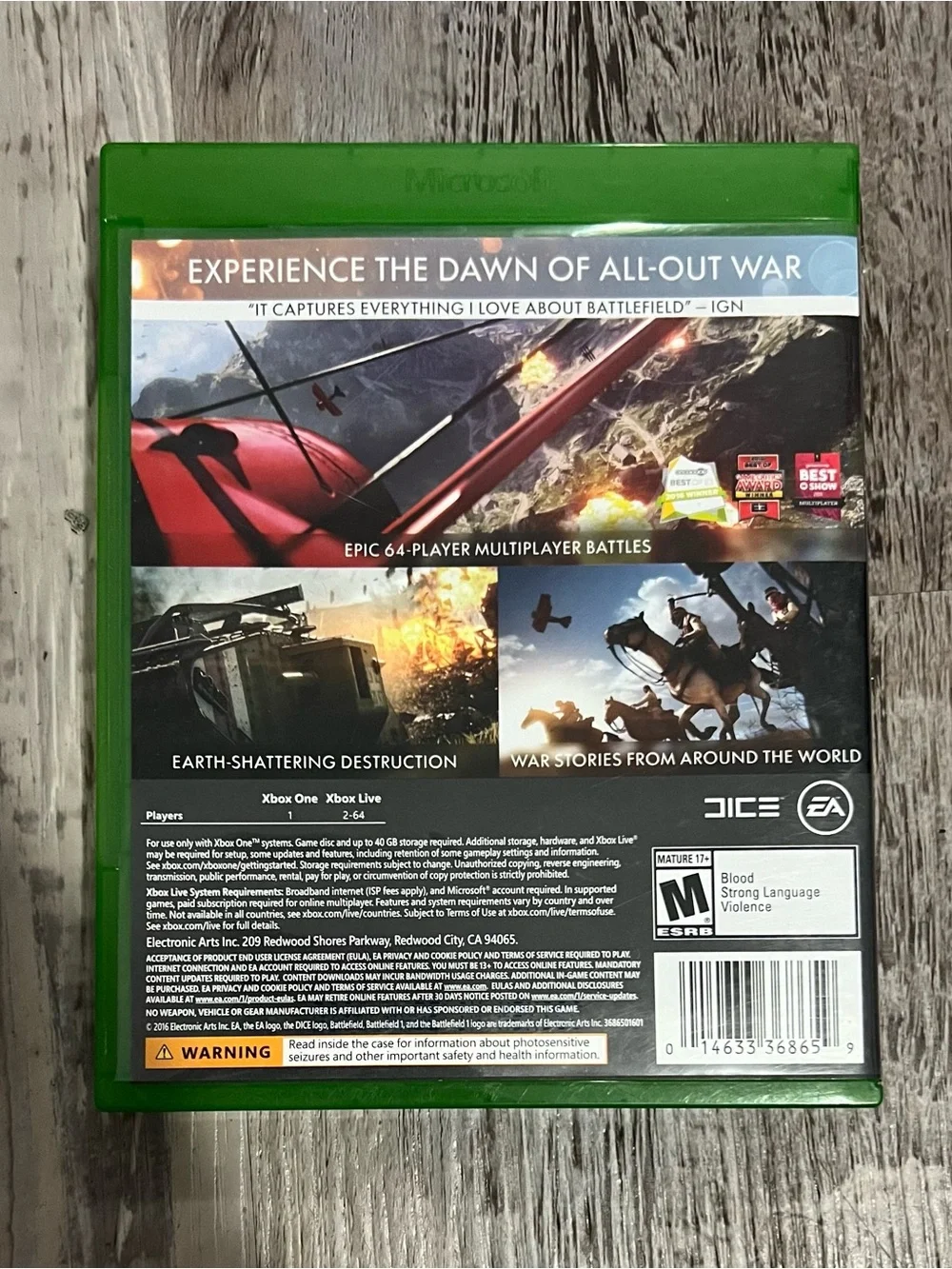 Xbox One Battlefield 1